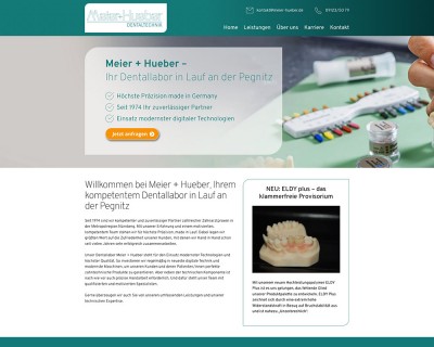 Dentallabor Meier + Hueber mit neuem Webauftritt